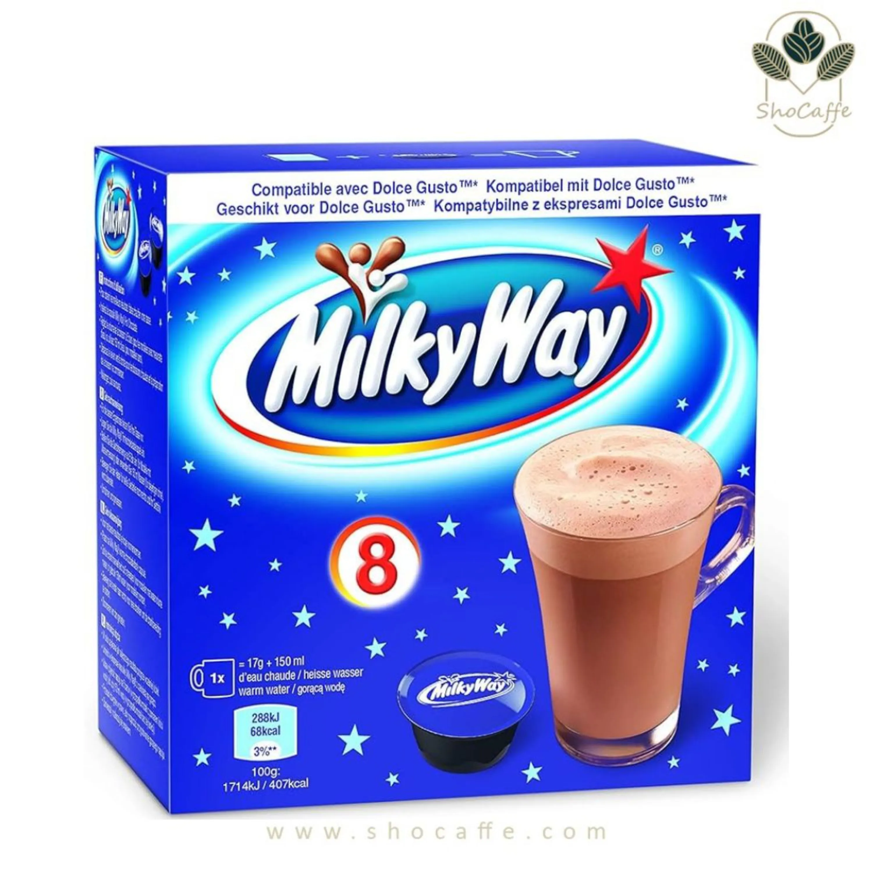 کپسول قهوه دولچه گوستو هات چاکلت مدل میلک وی Milky Way